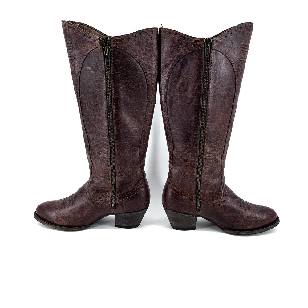Cowgirl Festival Boots Womens 7.5 Tall Leather Embroidered Western Concert Rodeo - Picture 2 of 16